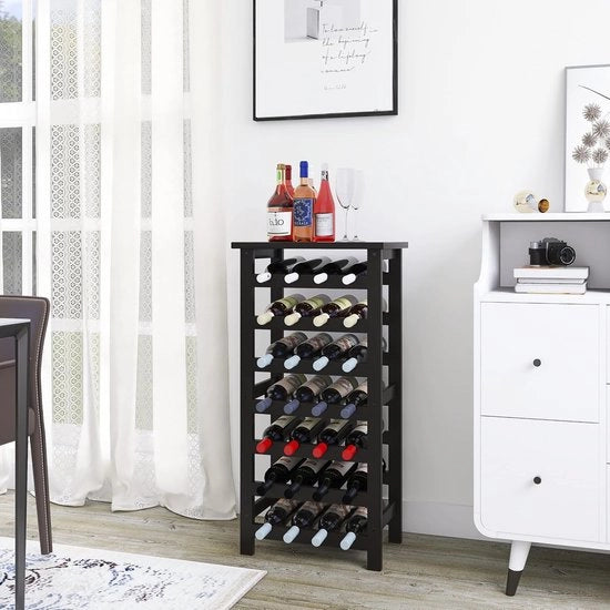 Wijnhouder per Bar con Design - Nero - Dimensioni 44,07 x 24 x 93,47 cm