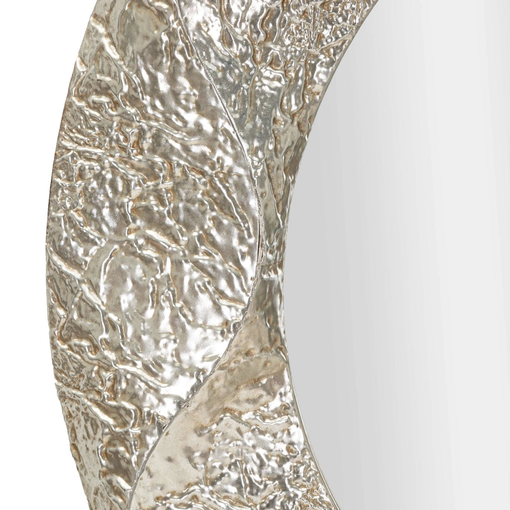 Dafateda, Specchio Cornice Effetto Materico, 104x104h cm Argento
