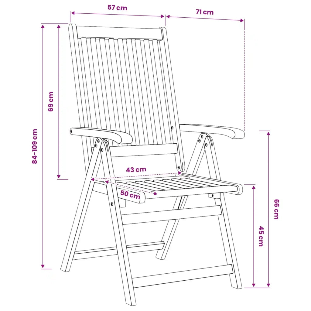 Set da Pranzo per Giardino 3 pz in Legno Massello di Acacia 3295254