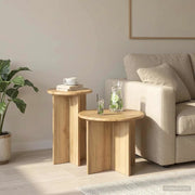 Set tavolini 2 pcs Rovere Artigianale Legno ingegnerizzato 8001036