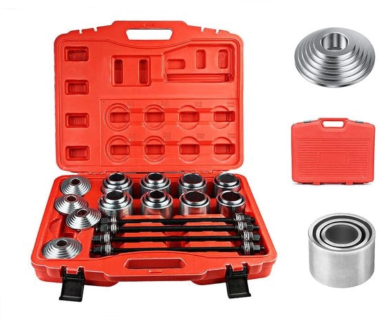 Kit di livellamento universale per autoreparazione - Caricatore portatile - Scatola di trasporto compatta - 4 piastre di livellamento a gradini - Adatto per rimozione di livelli di carreggiata - Livellatore di carreggiata