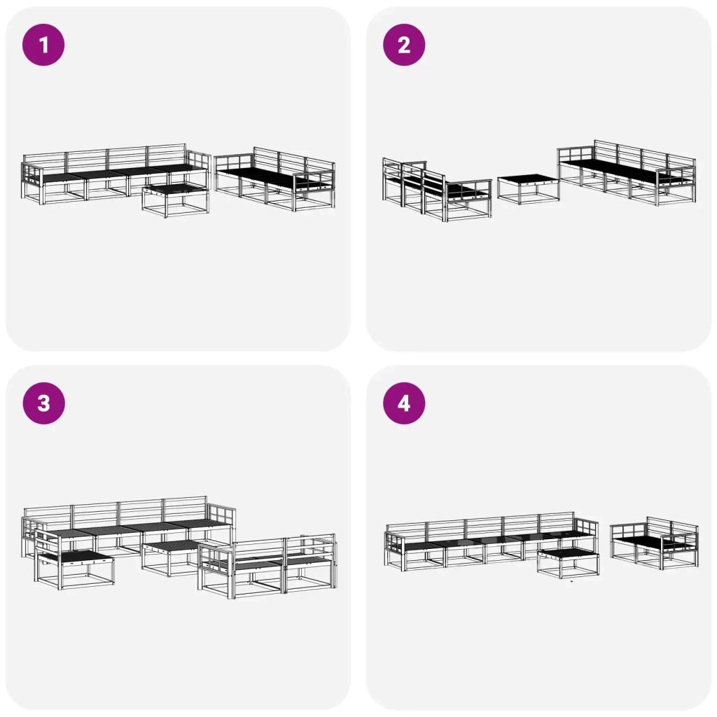 Set di divani da esterno 8 pcs Naturale 3367307