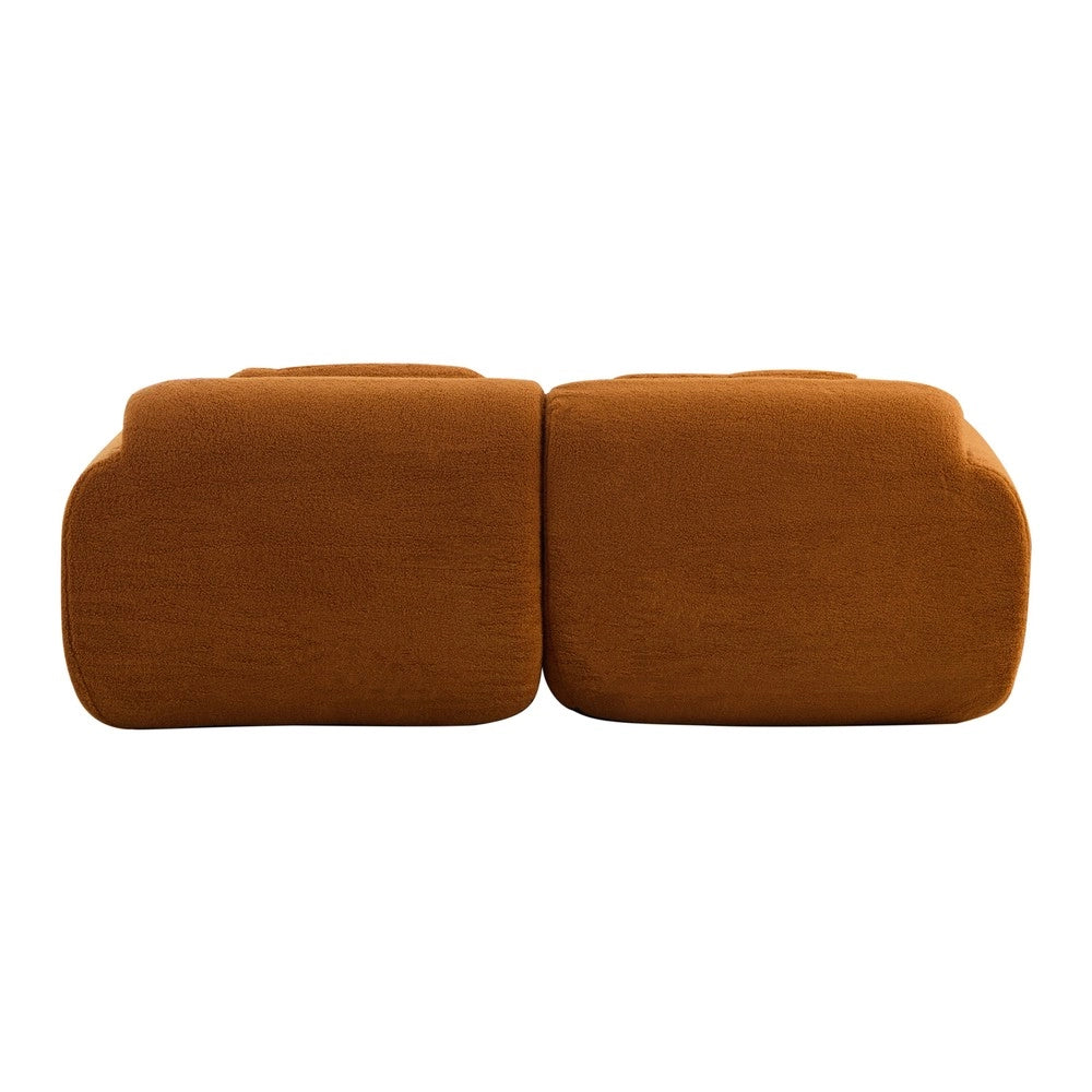 Divano Modulare in Tessuto Chenille ¨C MINIMAL ¨C Caramel, Schiumato 30D