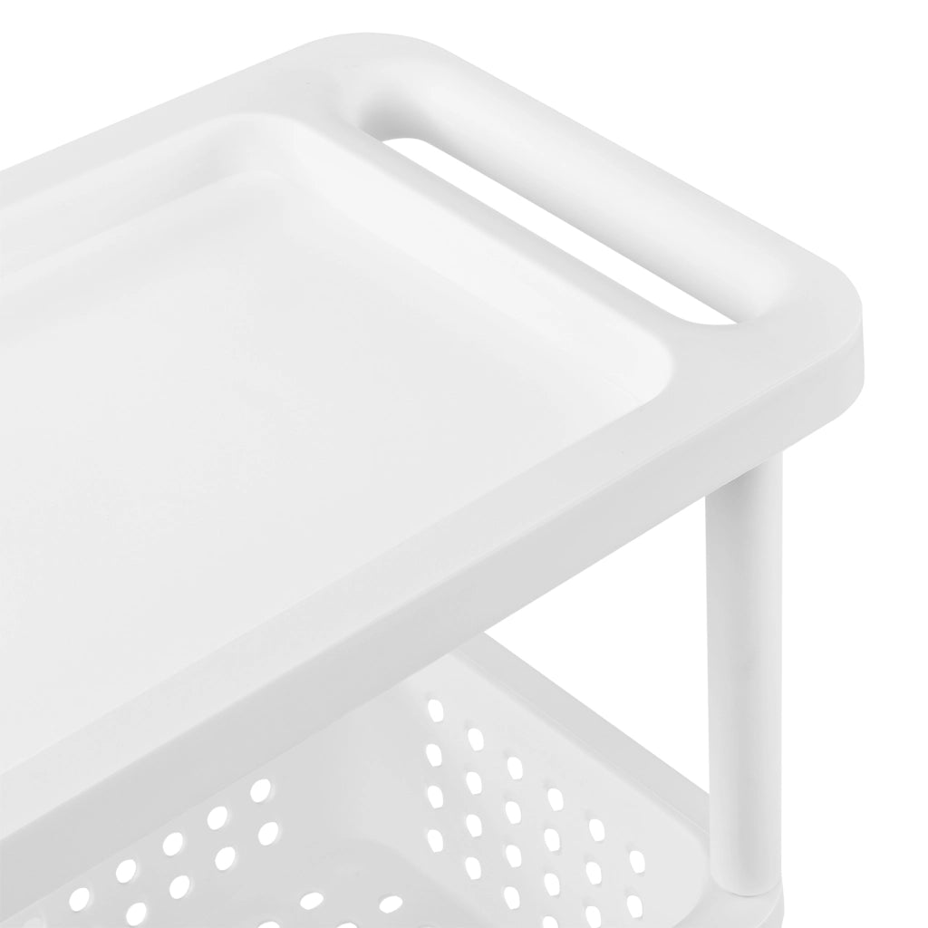 Carrello Portaoggetti a 4 Ripiani Scaffale Stretto con Ruote 100 x 22 x 48 cm - Bianco [en.casa]