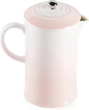 Caffettiera in ceramica con maniglia in acciaio inossidabile 1 litro 3-4 tazze Shell Pink - alta qualità