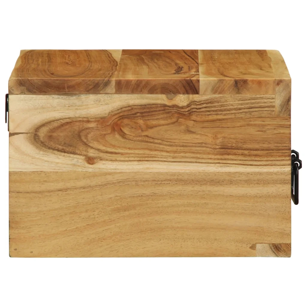 Comodini da Parete 2pz in Legno Massello di Acacia 4017457