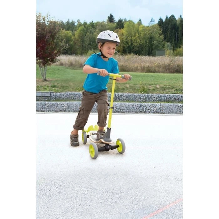 Pattino in legno SMOBY a 4 ruote - Manubrio regolabile - Pieghevole