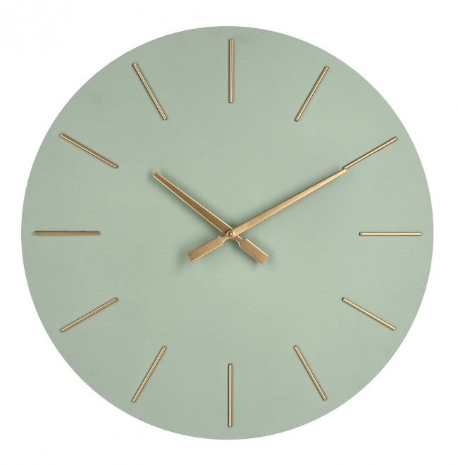 Orologio da Muro Ø 60x5 cm Timeline in Legno Salvia