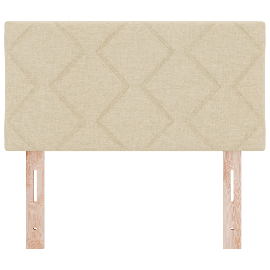 Testiera Design a Blocchi a Diamante Crema 80 cm Tessuto