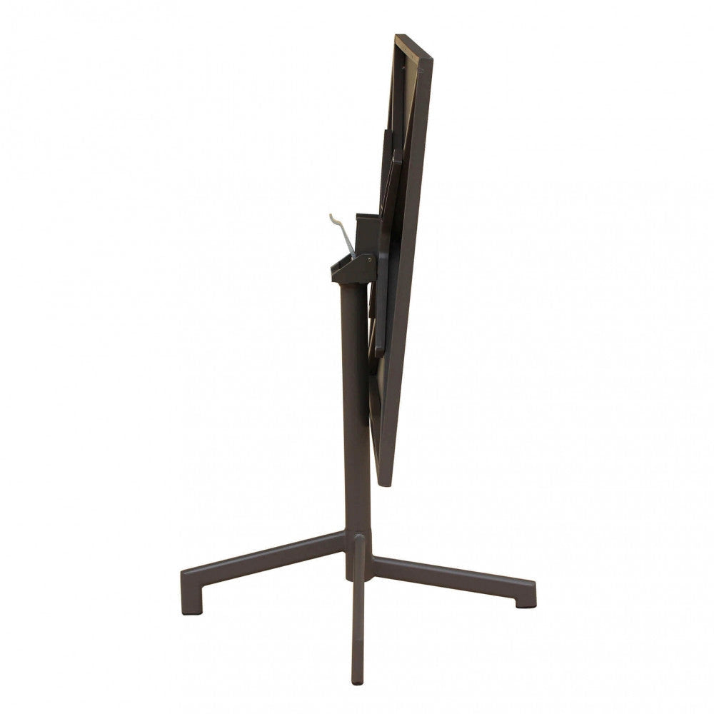 Tavolo Vega 70x70x73 h cm in Acciaio Taupe