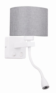 Candellux POLO 21-75383 applique bianca/grigia 2 luci