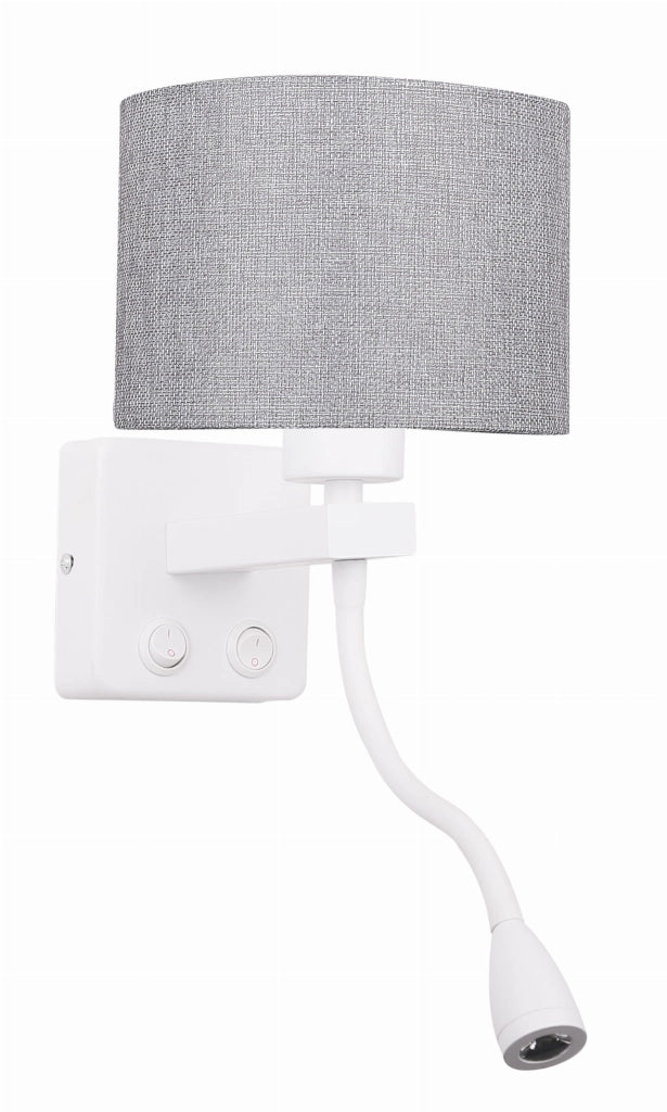 Candellux POLO 21-75383 applique bianca/grigia 2 luci