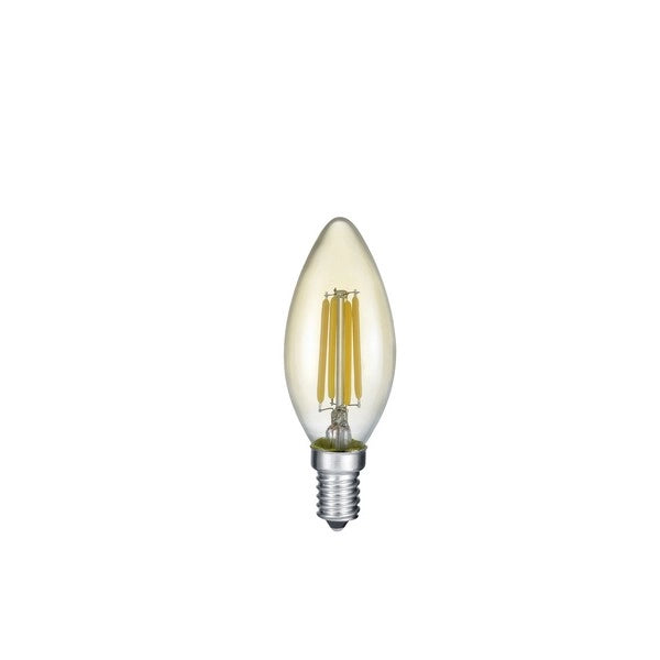 Lampadina LED a candela ambra E14 4W 2700K Trio