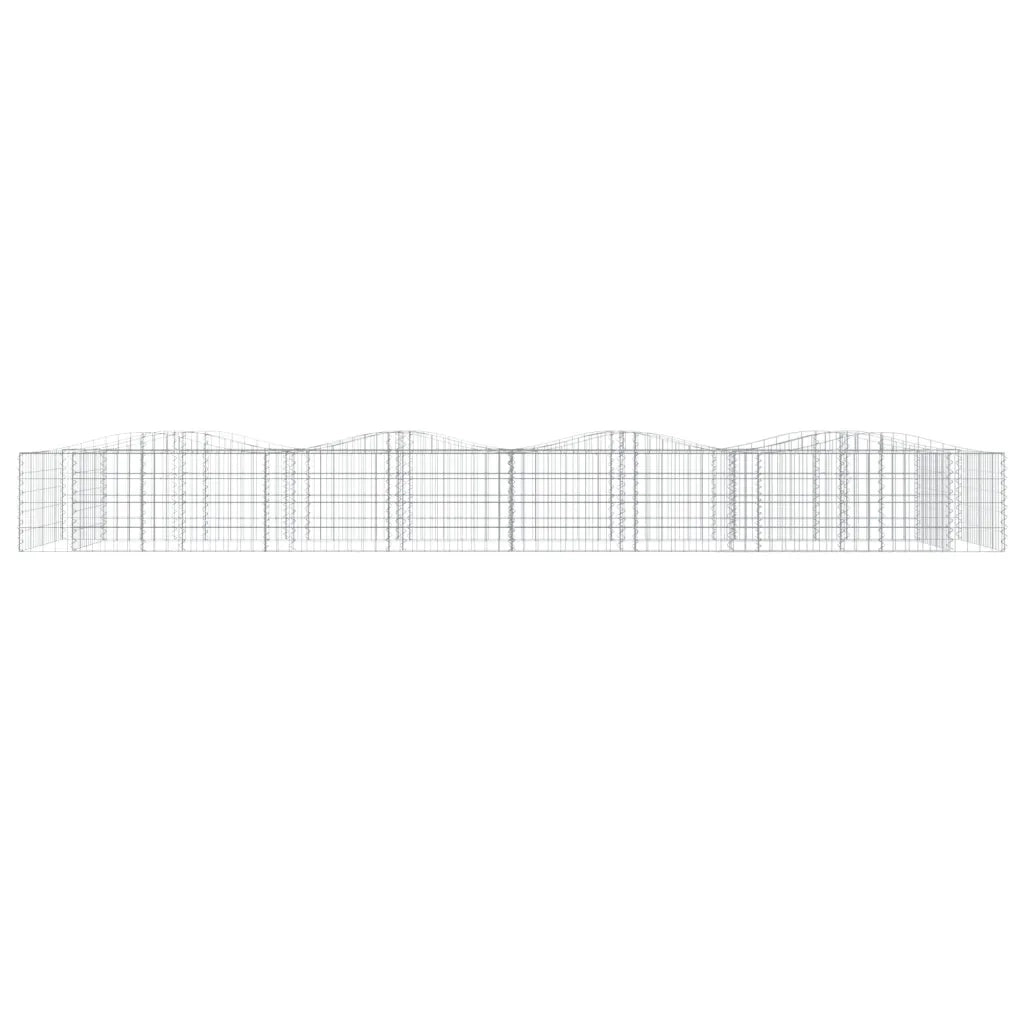 Gabbione ad Arco con Letto Rialzato 600x100x50 cm Ferro Zincato