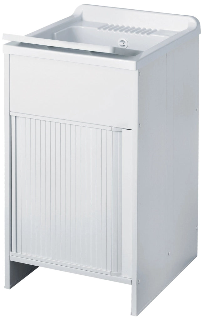 Mobile Lavatoio in PVC 50x50x85 cm con Serranda Forlani Esterni Roc Bianco