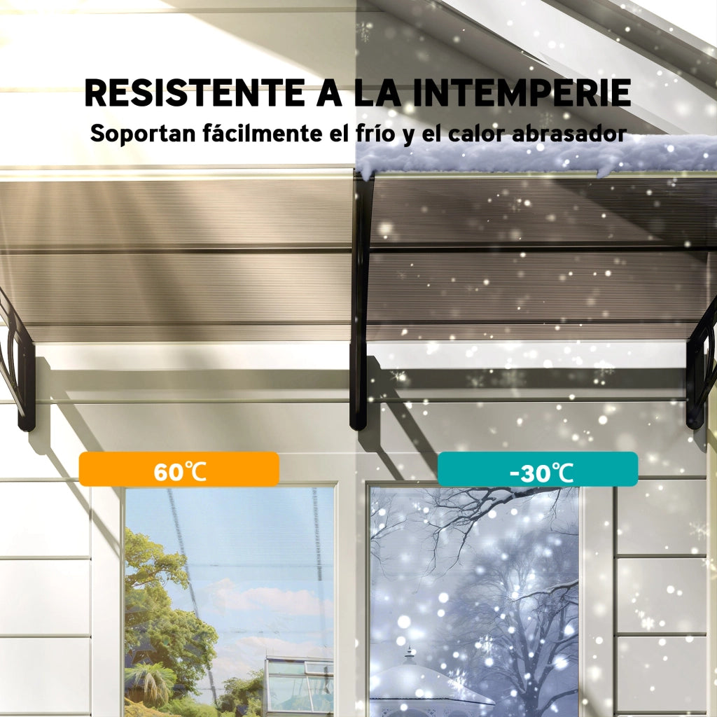 Tenda da Esterno per Porte e Finestre ¨C Zephmum ¨C Marrone 200x96 cm