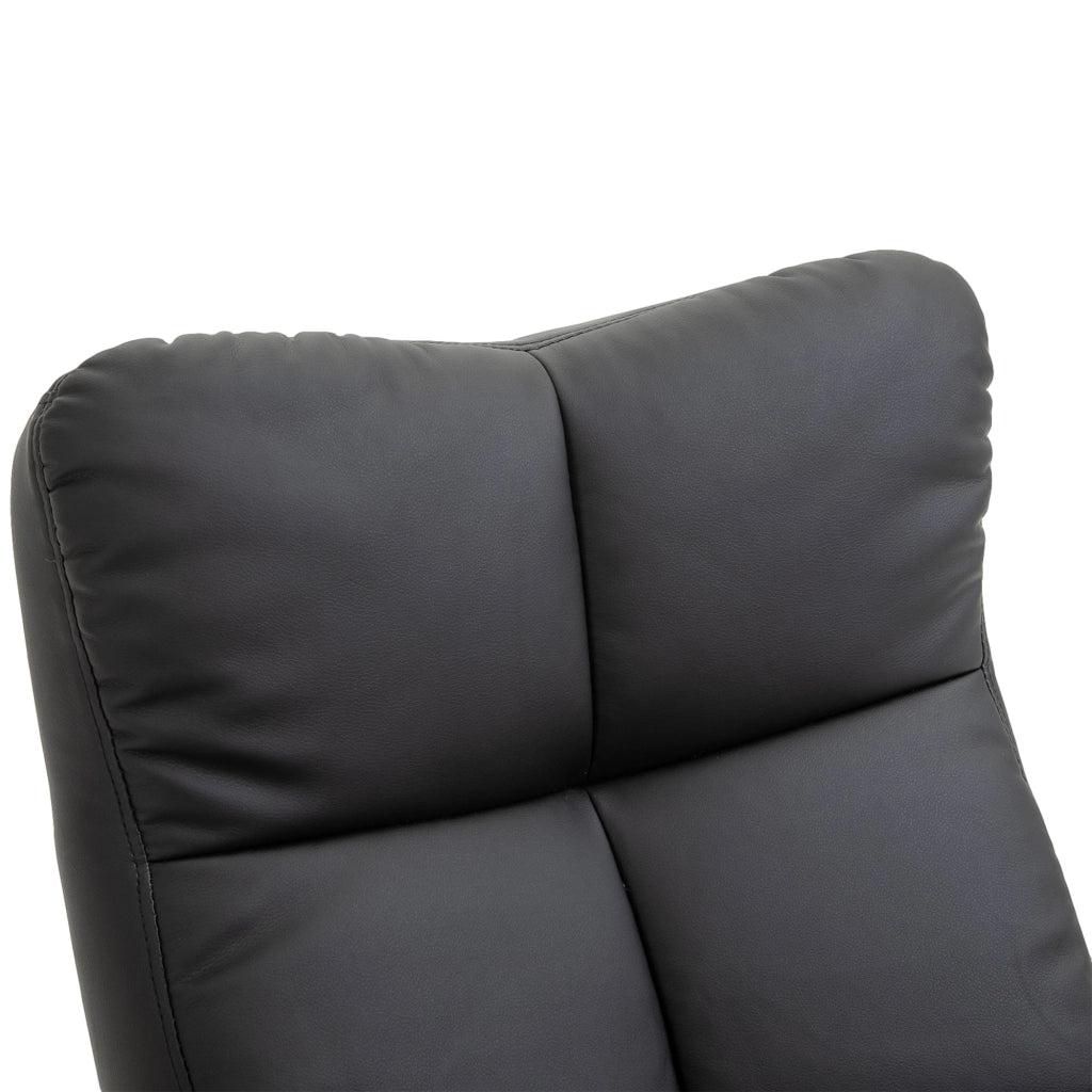 Poltrona relax massaggiante con poggiapiedi, reclinazione 145° e rotazione 360°, nera