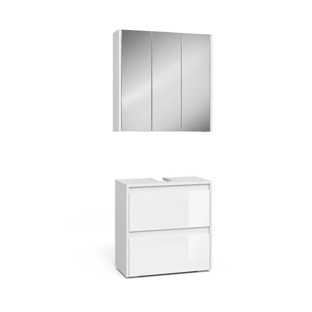 Set di mobili da bagno Majest Bianco lucido 2 parti Vicco