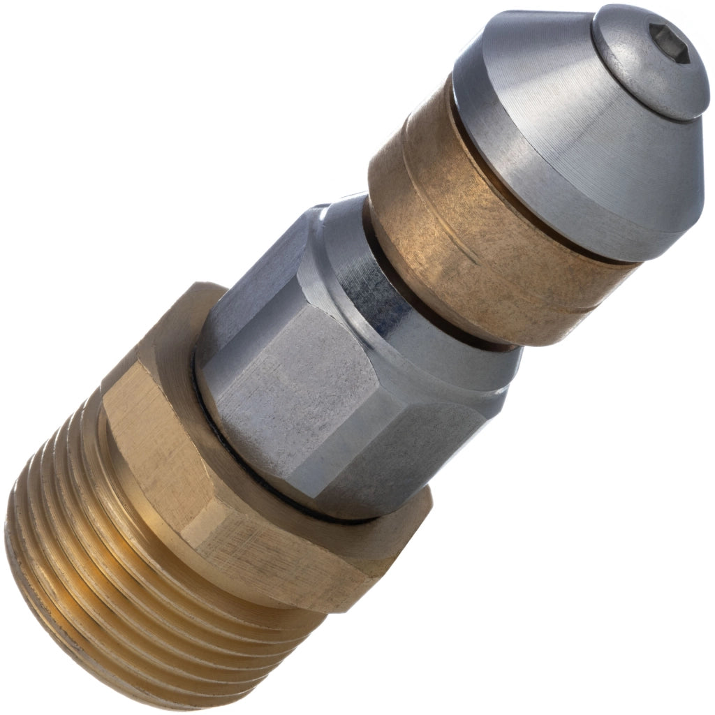 Ugello Rotante M22 350 Bar – Acciaio Inox e Ottone | Pressione Max 350 Bar, Temp. Max 155°C