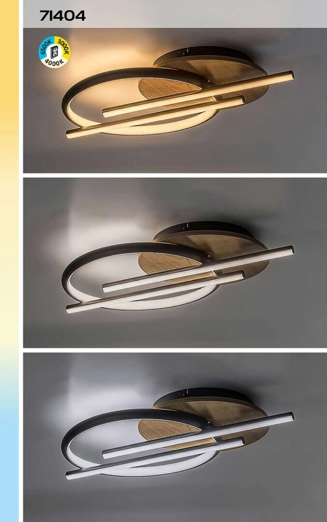 Rabalux Arash plafoniera LED legno 40W CCT 3000-6500K