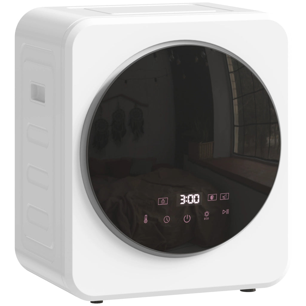 Asciugatrice Portatile 4 kg ¨C zephmum ¨C Bianco, 800W, Display LED, Timer, Carica Frontale
