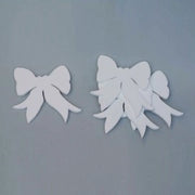 Fiocco coccarda in polistirolo Bianco 15 cm Set 4 pezzi