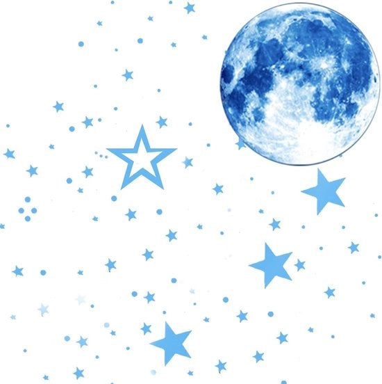 Sticker luminoso per parete con stelle autoadesive per camera da letto, decorazione camera da letto e soggiorno con tema cielo stellato.