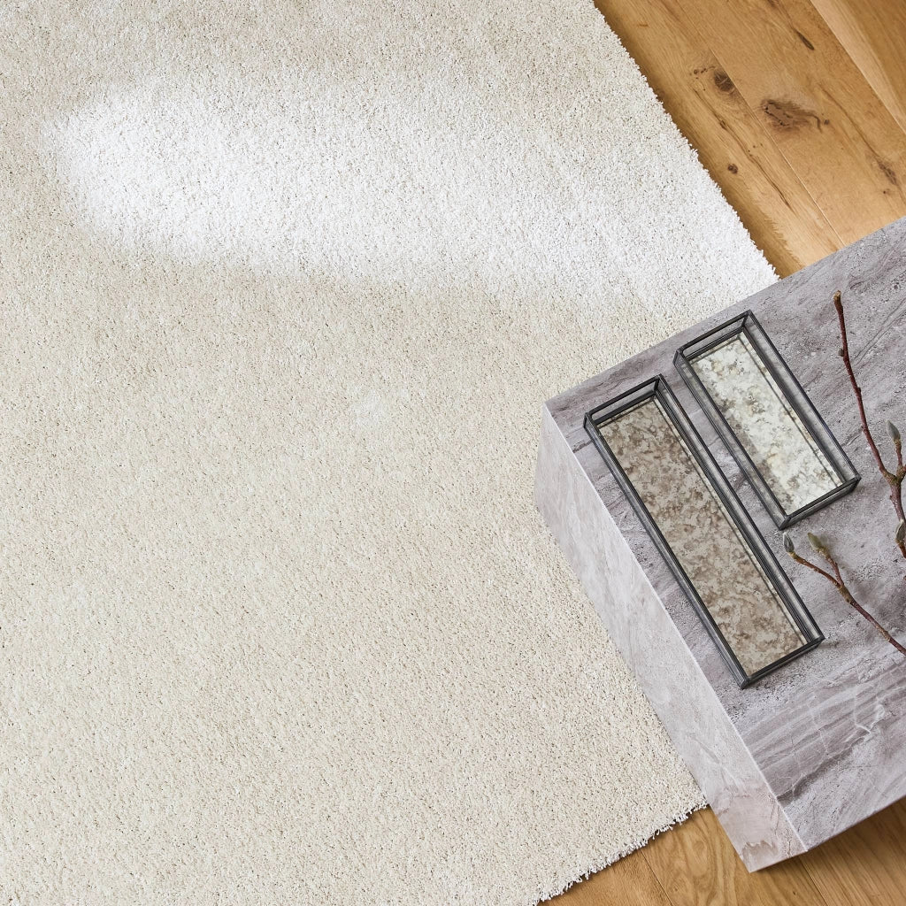 Tappeto per interni in velluto riccio color crema, 160 x 230 cm i