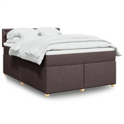 Giroletto a Molle con Materasso Marrone Scuro 140x190cm Tessuto 3286692