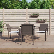 Set Pranzo da Giardino 5pz con Cuscini in Polyrattan e Acciaiocod mxl 101298