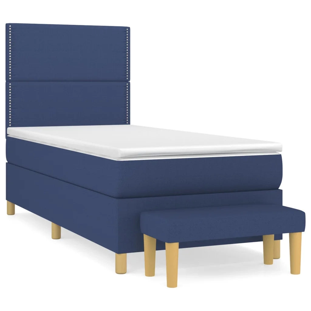 Giroletto a Molle con Materasso Blu 100x200 cm in Tessuto 3137059