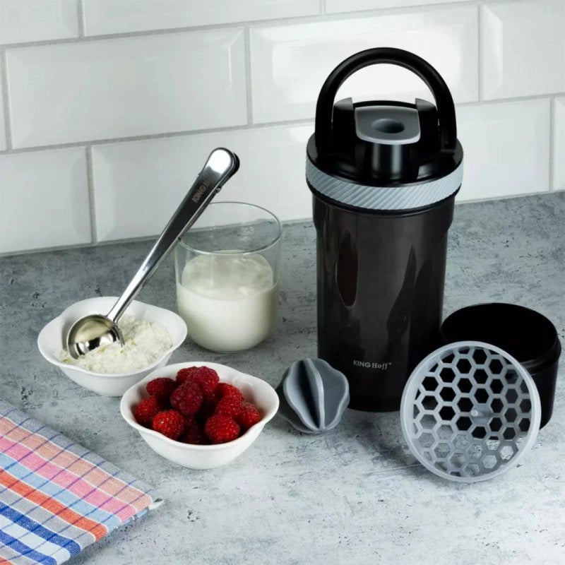 Kinghoff KH-1359 Shaker per proteine da 720 ml per frullati e integratori