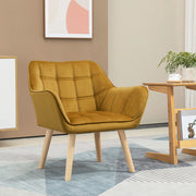 POLTRONA Scandinava 67x61,5x71 cm in Poliestere Giallo