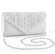 Clutch con catena, Clutch per donne, Clutch con glitter, Clutch con catena e tasca per spalla per matrimonio, festa, tempo libero, data, cocktail, prom, tasca per spalla