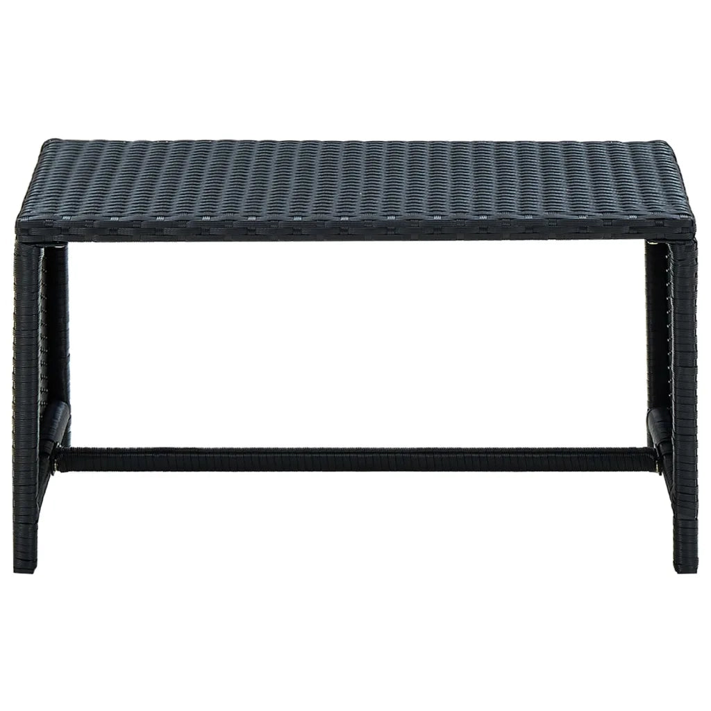 Set Divani da Giardino 4 pz con Cuscini in Polyrattan Nero 46390