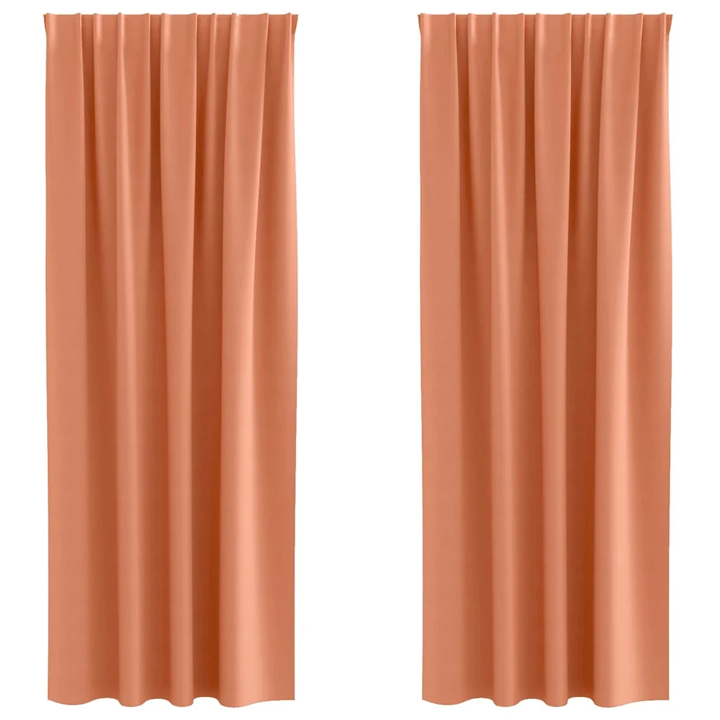 Tende Blackout con Anelli 2 pcs Terracotta 260 x 140 cm 4107527