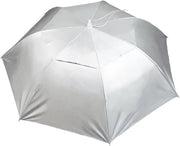 Parapluoide per capo - 36" Grande, opvoluta e regolabile, parapluoide senza mani per donne e uomini, golf, pesca, giardinaggio, fotografia, escursioni, accessori outdoor (argento)