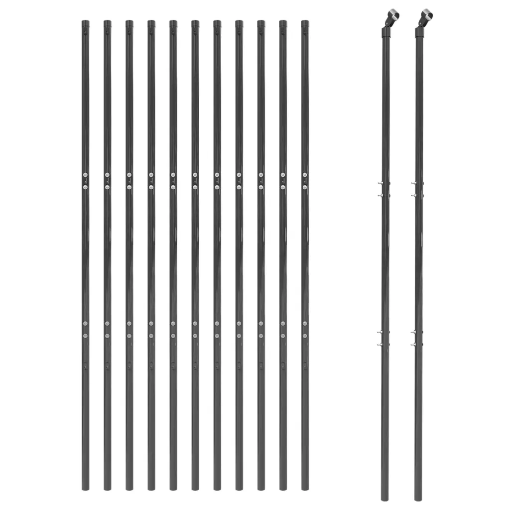 Recinzione da Giardino | Recinzione Metallica Antracite 1,4x25 m in Acciaio Zincato