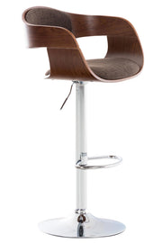 Sgabello cucina KINGSTON in tessuto Noce/marrone