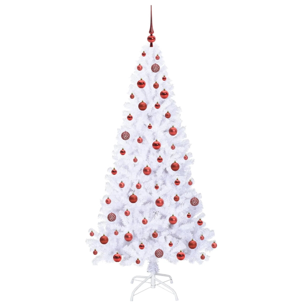 Albero di Natale | Decorazioni natalizie artificiale Bianco 180 cm PVC e Acciaio