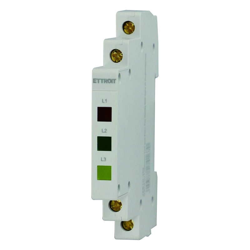 Indicatore Luminoso Modulare Con 3 Fase L1 L2 L3 230V, Occupa Mezzo Modulo DIN, Lampada Spia Led Segnalazione