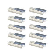 Emuca Pistone ammortizzatore per ante Mildy, Chiusura soft, Plastica, Nichel opaco, 10 u.