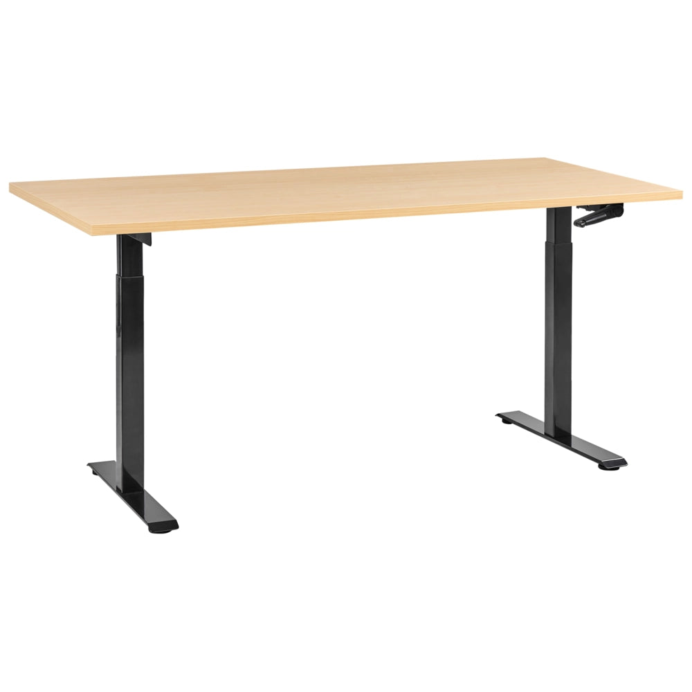 Scrivania regolabile in altezza elettricamente nero 180 x 72 cm Struttura in acciaio verniciato a polvere