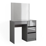Vicco Tavolo da toeletta Grigio 40 cm con specchio