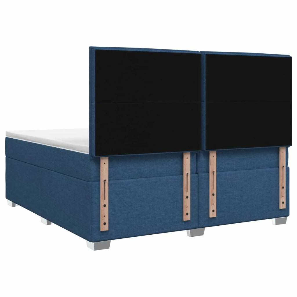 Letto box spring con materasso Blu 200 x 200 cm Tessuto 3453485