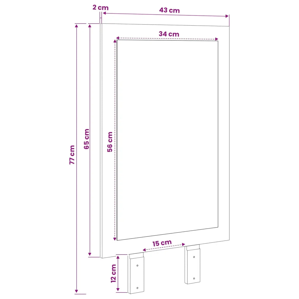 Specchio FAUSKE Bianco 43 x 3,5 x 77 cm Rettangolare 42040694