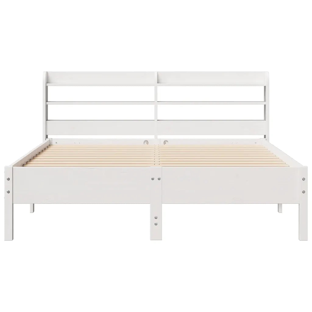 Letto senza Materasso Bianco 140x200 cm Legno Massello di Pino 3306889