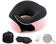Cuscino portatile e ripiegabile a forma U di 28*28*14 cm - Schiuma a bassa densità resistente allo spazio con ritorno lento.