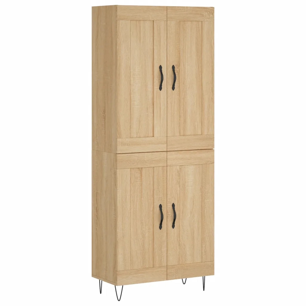 vidaXL Credenza Rovere Sonoma 69,5x34x180 cm in Legno Multistrato
