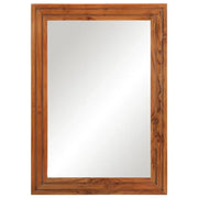vidaXL Specchio da Bagno 50x70 cm in Legno Massello di Acacia e Vetro